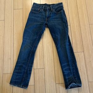 Levi's 511 Skinny Men Straight Dark Wash Jeans 26 X 26 1/2 Blue Leather Patch